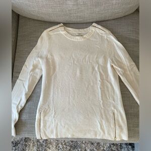 J.Crew Factory women’s sweater, cream & gold, size Medium